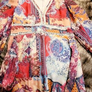 Bohemian Floral Print Women's Top